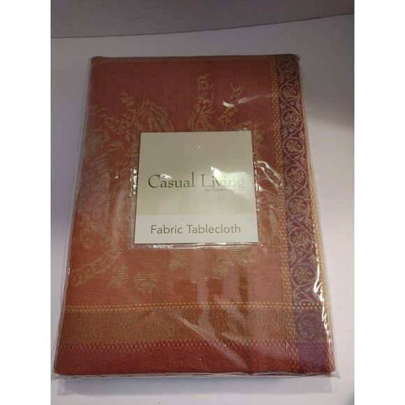 Newbridge Casual Living Jacquard Harvest Block Fabric Tablecloth - Picture 4 of 4